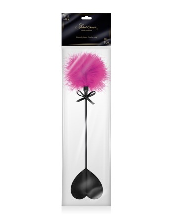 Tapette coeur avec pompon fuchsia - Sweet Caress